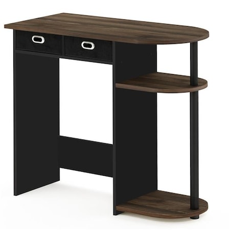 Furinno Furinno 11193CWN-BK-DBR Go Green Home Laptop Notebook Computer Desk & Table - Columbia Walnut & Black & Dark Brown 11193CWN/BK/DBR